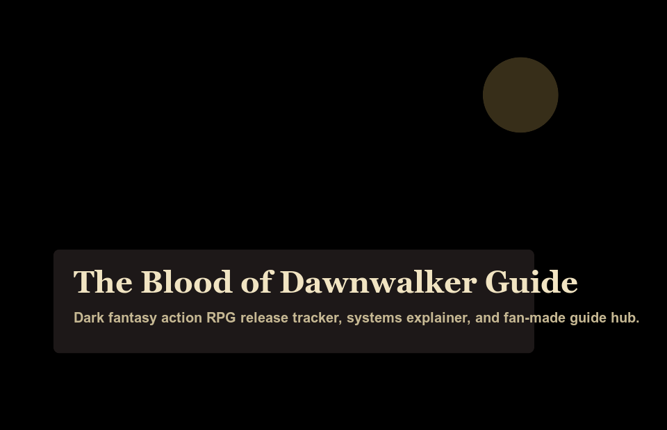 The Blood of Dawnwalker generated hero artwork.